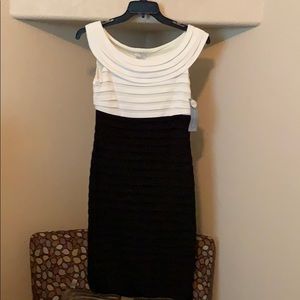 London times black and white dress